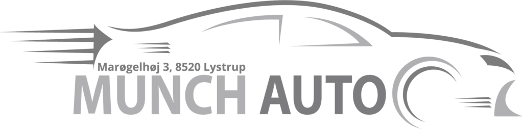 Munch Auto logo - sort hvid
